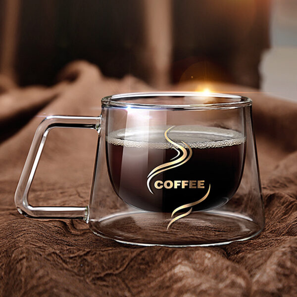 High Borosilicate Double Layer Mug | Durable Insulated Glass Mug