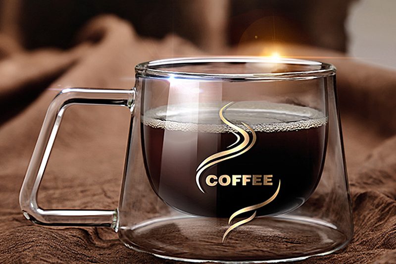 High Borosilicate Double Layer Mug | Durable Insulated Glass Mug