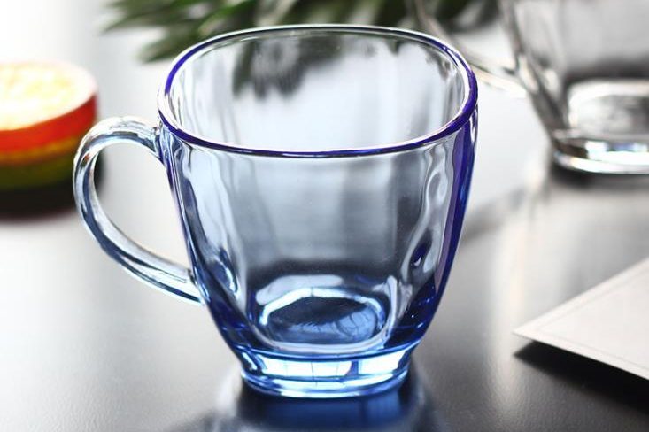 Blue glass cup (1)