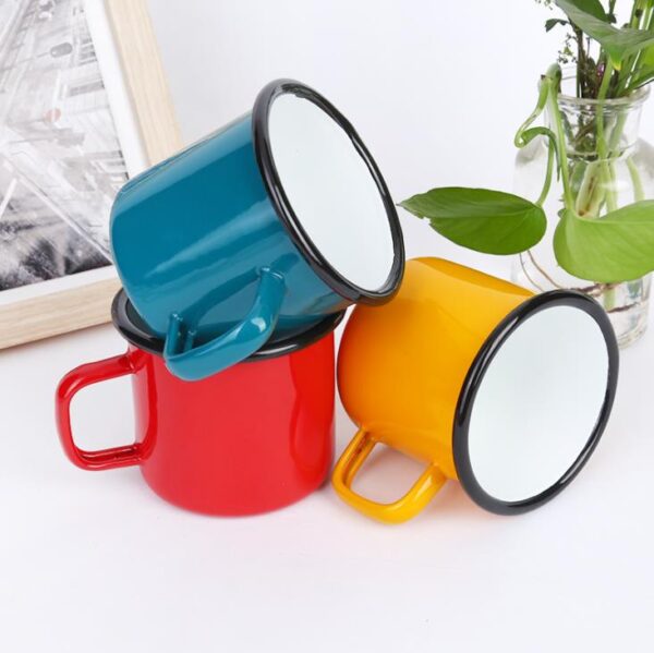 Solid color enamel mug (2)