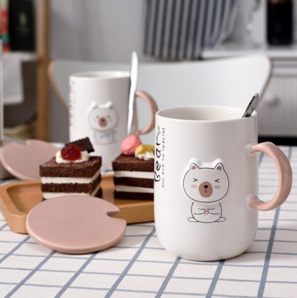 bear ceramic mugs (4)