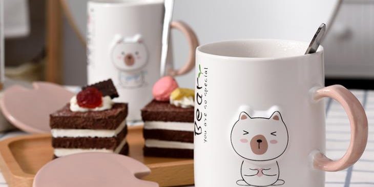 bear ceramic mugs (4)