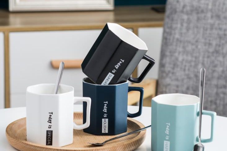 Diamond Ceramic Mug | Stylish Geometric Coffee Cup for Home & Gifts