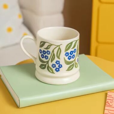 Hand-Painted Fruit Ceramic Coffee Mug with Colorful Designs