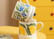 Hand-Painted Fruit Ceramic Coffee Mug with Colorful Designs