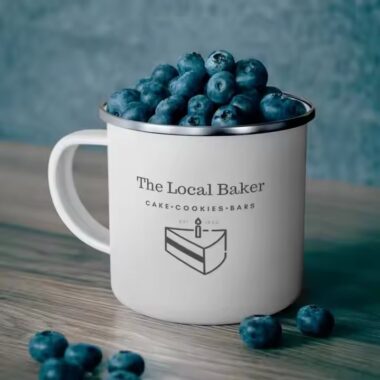 Custom eco-friendly color enamel camping mug for outdoor and promotional use