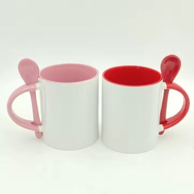 Personalized sublimation mugs with custom designs for heat transfer