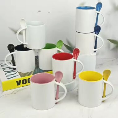 Personalized sublimation mugs with custom designs for heat transfer