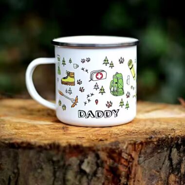 Factory direct outdoor enamel camping mug for campfire and branding use