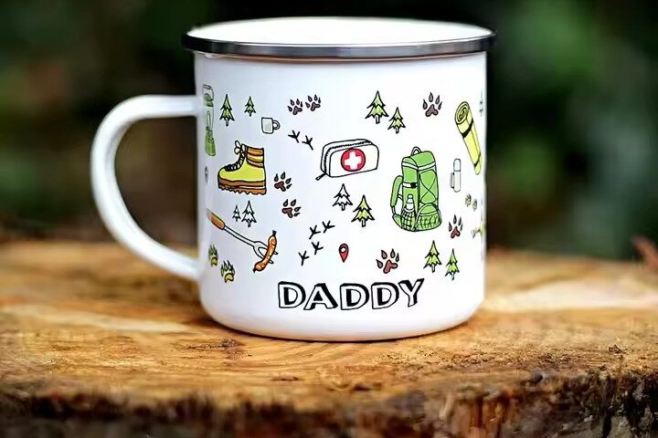 Factory direct outdoor enamel camping mug for campfire and branding use