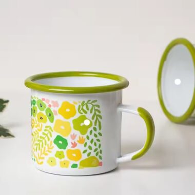 Factory direct outdoor enamel camping mug for campfire and branding use
