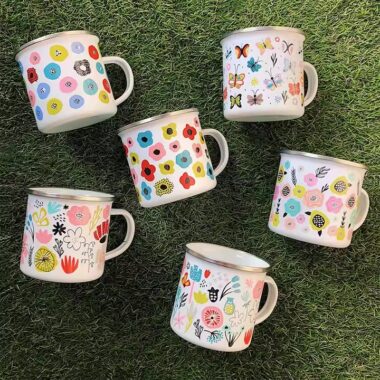 Factory direct outdoor enamel camping mug for campfire and branding use