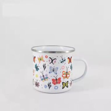 Factory direct outdoor enamel camping mug for campfire and branding use
