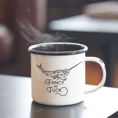 Eco-friendly camping enamel mug for outdoor and travel use