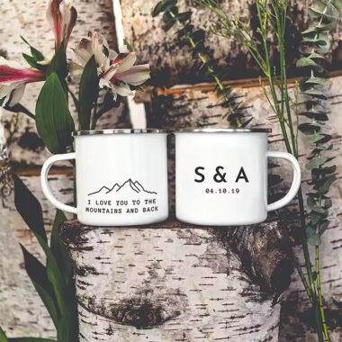 Eco-friendly camping enamel mug for outdoor and travel use