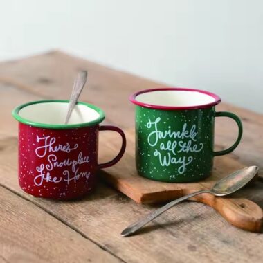 Eco-friendly camping enamel mug for outdoor and travel use