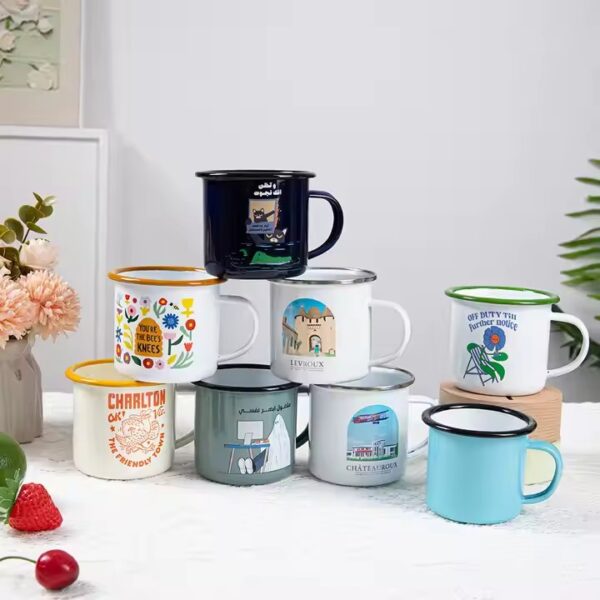 Best-selling enamel camping mug ideal for outdoor and camping use