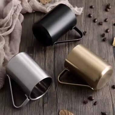 Double wall insulated stainless steel coffee mug for travel and branding