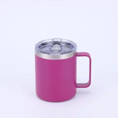 Double wall stainless steel camping mug for outdoor travel use