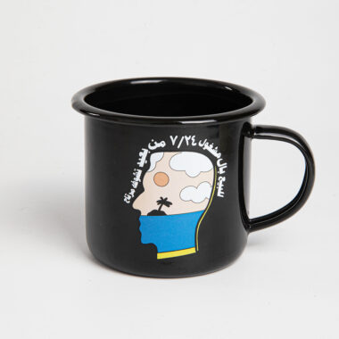 Custom logo enamel camping mug for outdoor and promotional use