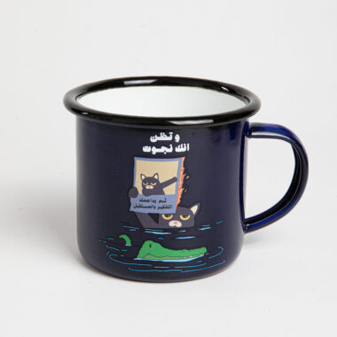 Custom logo enamel camping mug for outdoor and promotional use
