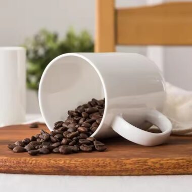 Custom logo ceramic sublimation coffee mug for heat transfer printing