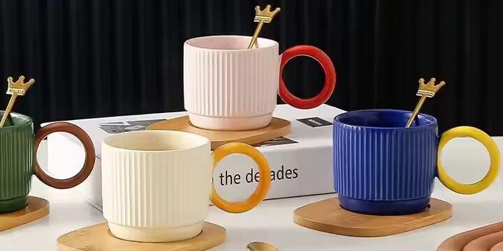 Retro Japanese-style handmade ceramic coffee cup (7) Japanese vintage-style ceramic coffee mug with rustic glaze and handle