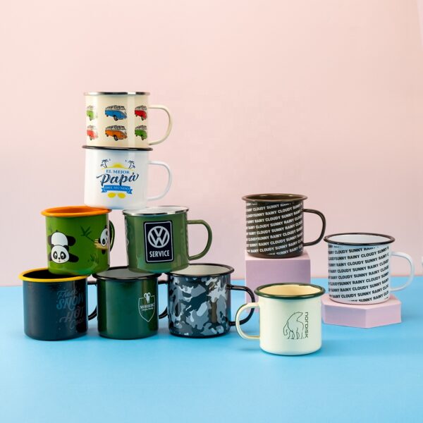 Stylish custom enamel mug for wholesale and daily drinkware