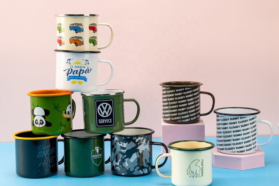 Stylish custom enamel mug for wholesale and daily drinkware