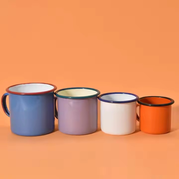 Stylish custom enamel mug for wholesale and daily drinkware