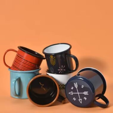 Stylish custom enamel mug for wholesale and daily drinkware