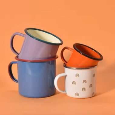 Stylish custom enamel mug for wholesale and daily drinkware