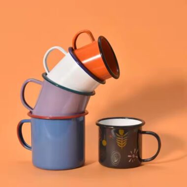 Stylish custom enamel mug for wholesale and daily drinkware