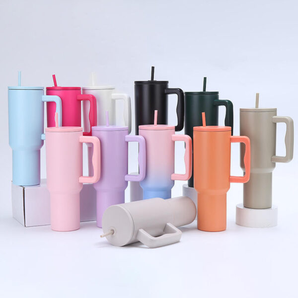 portable stainless steel double wall travel mug