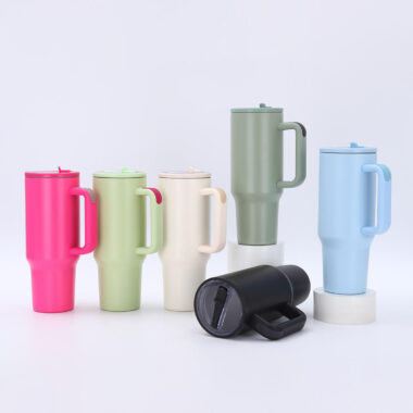 portable stainless steel double wall travel mug