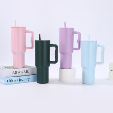 portable stainless steel double wall travel mug