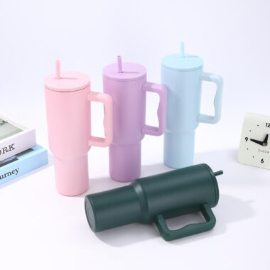 portable stainless steel double wall travel mug