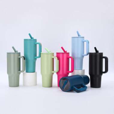portable stainless steel double wall travel mug