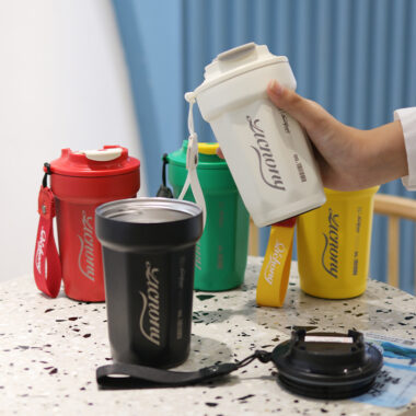 stylish insulated travel mug with custom design