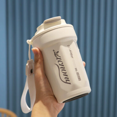 stylish insulated travel mug with custom design