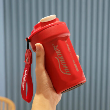 stylish insulated travel mug with custom design
