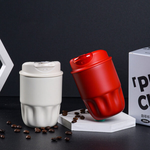 stylish stainless steel insulated travel mug with logo