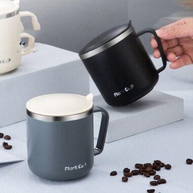 portable stainless steel double wall travel mug