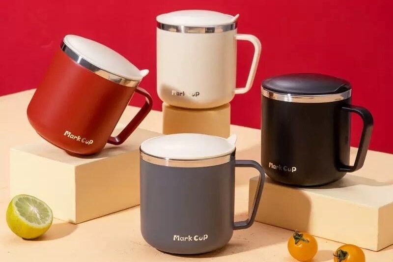 portable stainless steel double wall travel mug