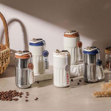 450ml LED smart travel mug with temperature display
