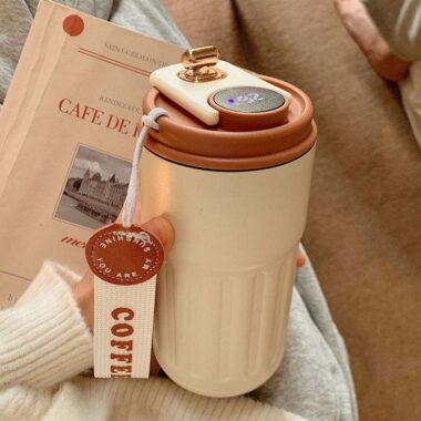 450ml LED smart travel mug with temperature display