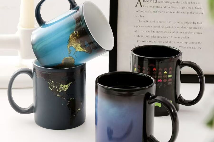 ceramic DIY color changing mugs bulk