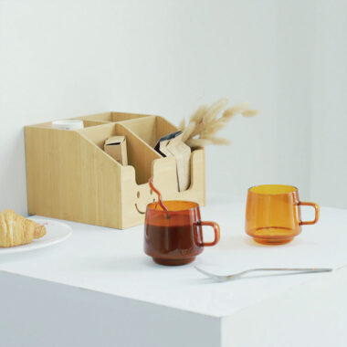 amber minimalist coffee glass mug wholesale