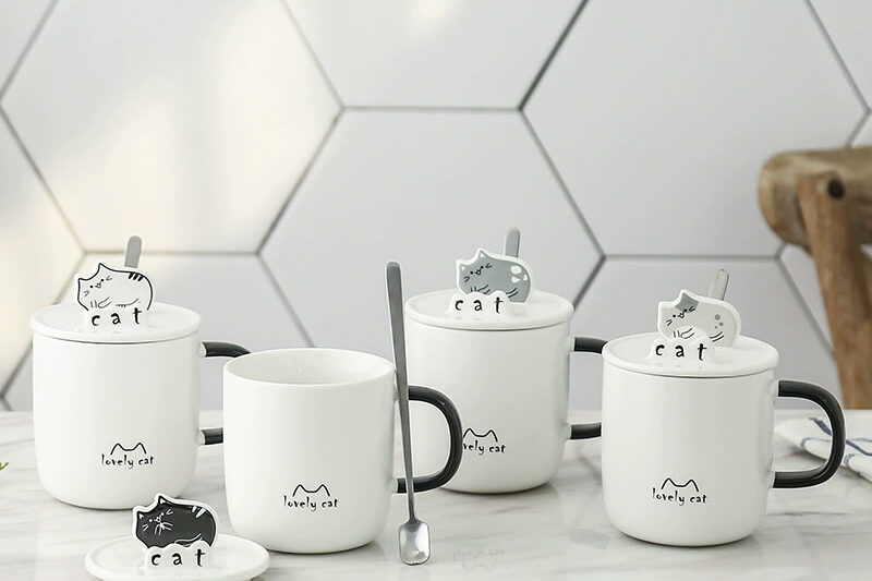 creative cat ceramic mugs wholesale