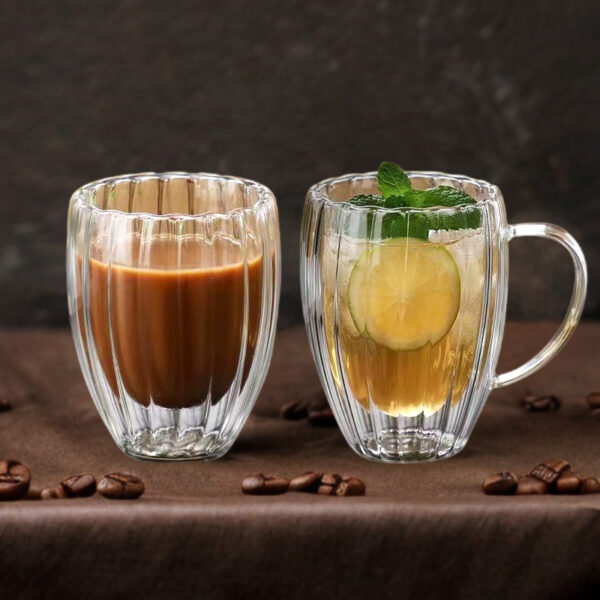 borosilicate double wall coffee glass mug manufacturer